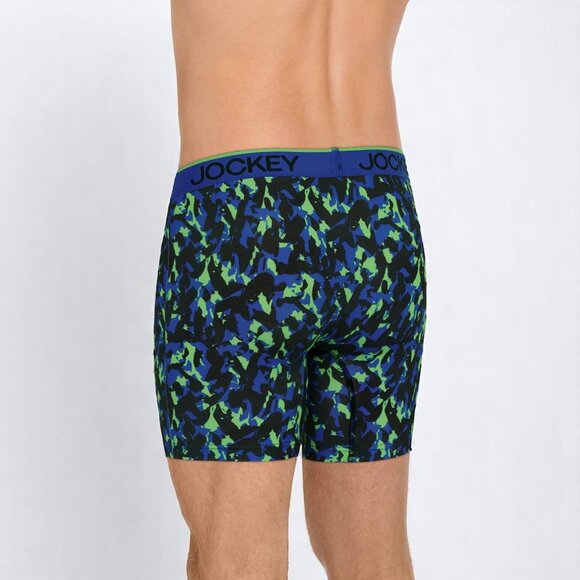 Jockey ActiveMicro Stretch Blue Boxer Briefs 3-Pack Chafe Proof Pouch XL NEW - Picture 7 of 8